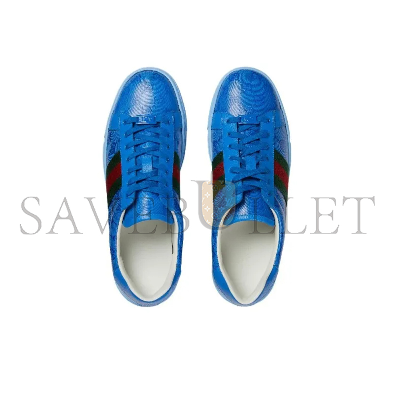 GUCCI ACE GG CRYSTAL CANVAS BLUE 760775 FACRF 4349